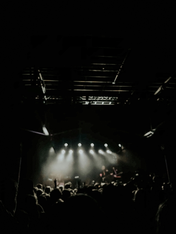 View of the stage from the crowd